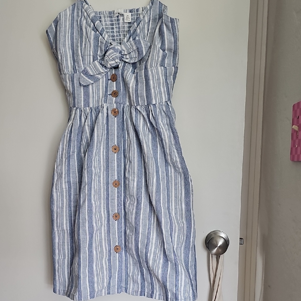 Roxy NWT Blue and White Striped Dress🌸